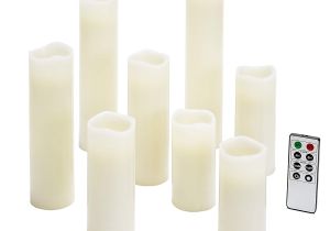 3 X 6 Ivory Pillar Candles Bulk Amazon Com 8 Ivory Slim Flameless Candles with Warm White Leds