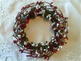 4 Inch Pip Berry Candle Rings One 4 Quot Pip Berry Candle Ring or Wreath Red White Berries