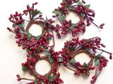 4 Pip Berry Candle Rings Set Of 4 Pip Berry Candle Rings Burgundy Red 1 Quot Opening