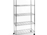 5 Shelf Metal Storage Rack Walmart 5 Tier Ultrazinc Steel Wire Shelving W Wheels Shelf and Bookcase