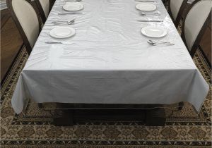 60 X 84 Tablecloth Fits What Size Table Amazon Com 60 In X 84 In Heavy Duty Clear Plastic Tablecloth with