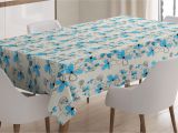 60 X 84 Tablecloth Fits What Size Table Grey and Blue Tablecloth Childish Drawing Of A Field with Blue