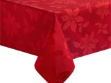 60 X 84 Tablecloth Fits What Size Table Poinsettia Legacy Damask Christmas Tablecloth Red 60 X 84