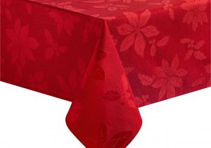 60 X 84 Tablecloth Fits What Size Table Poinsettia Legacy Damask Christmas Tablecloth Red 60 X 84