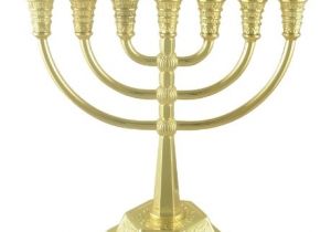 7 Branch Menorah for Sale Jerusalem Gold Colored Seven Branch Temple Menorah Height