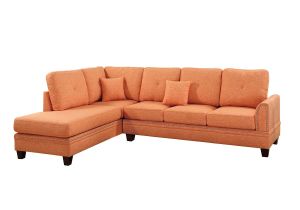 80 Inch Sectional sofa Amazon Com Poundex F6514 Bobkona Bandele Sectional Set Citrus