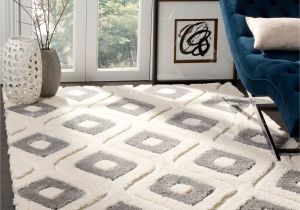 8×10 area Rug Under Queen Bed Shop Safavieh Olympia Shag Cream Grey Polyester Rug 8 X 10 On