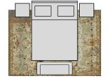 8×10 area Rug Under Queen Bed What Size Rug for Bedroom Rugs Ideas