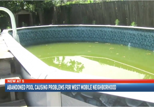Above Ground Pools Mobile Al Abandoned Pool Causing Problems for West Mobile