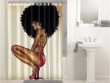 African American Bathroom Sets Afrocentric Afro Hair Design African 642 Shower Curtain
