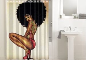 African American Bathroom Sets Afrocentric Afro Hair Design African 642 Shower Curtain