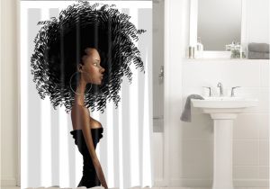 African American Bathroom Sets Afrocentric Afro Hair Design African 646 Shower Curtain