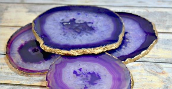 Agate Slices Hobby Lobby Diy Agate Slice Coasters Handmade Natural Gift Set