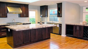 Alaska White Granite with Dark Cabinets Alaska White Granite