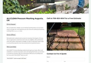 All Clean Pressure Washing Augusta Ga Services