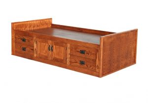 American Freight Twin Beds Od O M283 T Mission Oak Chest Bed with 4 Drawers 2 Doors Twin Size