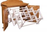 Amish Made Wooden Clothes Drying Rack Used Clothing Rack Amazing Heavy Duty Rail Wheel