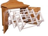 Amish Made Wooden Clothes Drying Rack Used Clothing Rack Amazing Heavy Duty Rail Wheel