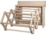 Amish Wooden Drying Rack for Clothes Handmade Amish Maple Folding Drying Rack Wall Unit 25 5