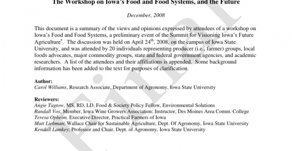 Angies List Des Moines Pdf the Summit for Visioning Iowa S Future Agriculture the Workshop