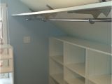 Angled Ceiling Clothes Rod Bracket Angled Brackets Used to Maximize Space In attic Closet Closet