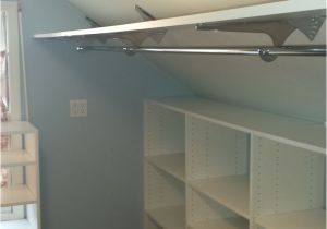Angled Ceiling Clothes Rod Bracket Angled Brackets Used to Maximize Space In attic Closet Closet