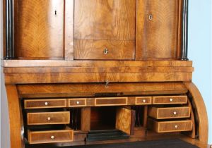 Antique Furniture with Hidden Compartments Antique Biedermeier Elmwood Secretary with Hidden
