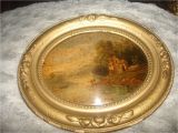 Antique Oval Picture Frames Bubble Glass Clearnce Sale Antique Miniature Oval Painting Under Convex Glass