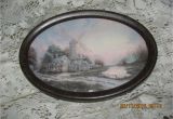 Antique Oval Picture Frames Bubble Glass Reduced Antique Early 1900 S Victorian Windmill House by Water Print