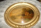 Antique Oval Picture Frames with Bubble Glass Clearnce Sale Antique Miniature Oval Painting Under Convex Glass