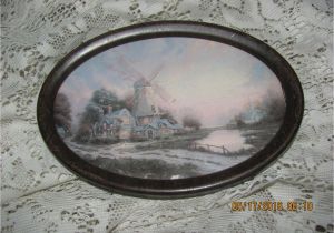 Antique Oval Picture Frames with Bubble Glass Reduced Antique Early 1900 S Victorian Windmill House by Water Print