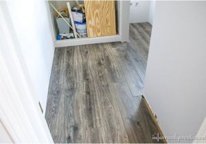 Aquaguard Smoky Dusk Water Resistant Laminate Flooring In the Bathroom and Laundry Room Infarrantly