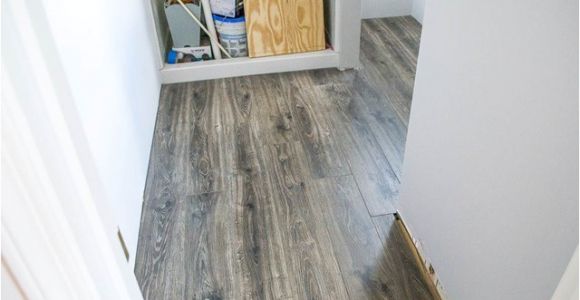 Aquaguard Smoky Dusk Water Resistant Laminate Flooring In the Bathroom and Laundry Room Infarrantly