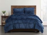 Are Twin and Twin Xl Sheets the Same Truly soft Everyday Pleated Velvet Navy Blue Twin Twin Xl