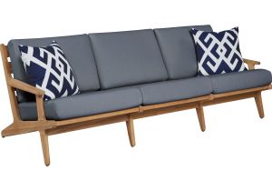 As Seen On Tv sofa Saver Cindy Crawford Home Sydney Teak Outdoor sofa with Denim Cushions