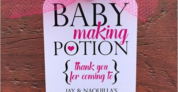 Baby Making Potion Tags Baby Making Potion Baby Shower Wine Tags Mini Wine Bottle