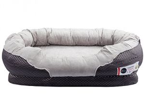 Barksbar Gray orthopedic Dog Bed Barksbar Gray orthopedic Dog Bed Snuggly Sleeper with