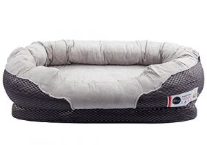 Barksbar Medium Gray orthopedic Dog Bed Barksbar Large Plastic Dog Door with Aluminum Lining 10