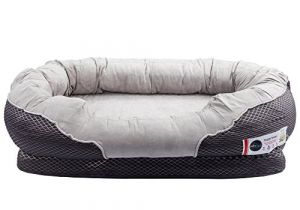 Barksbar Snuggly orthopedic Dog Bed Barksbar Gray orthopedic Dog Bed Snuggly Sleeper with