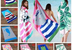 Bath Sheet Vs Beach towel 2019 Cute Cartoon Beach towel 160 80cm Animal Printed Adults