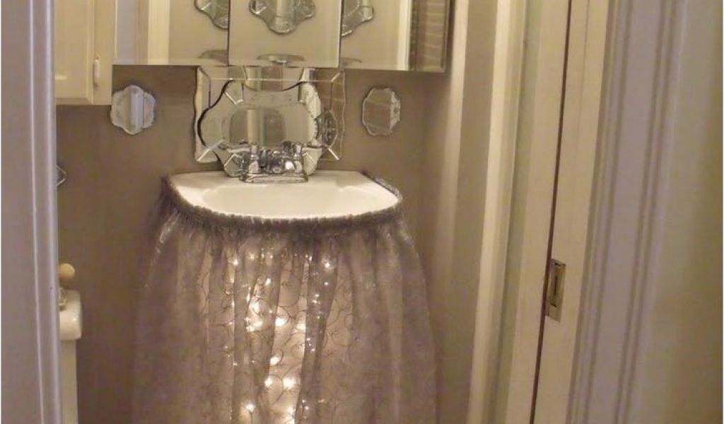 bathroom sink skirts for campers