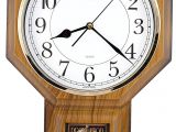 Battery Operated Clock Works with A Pendulum Amazon Com Traditional Schoolhouse Easy to Read Pendulum Plastic