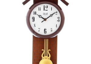 Battery Operated Clock Works with A Pendulum Fieesta Brown solar Analog Pendulum Wall Clock Buy Fieesta Brown