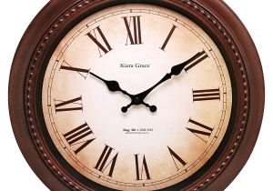 Battery Operated Grandfather Clock Works Amazon Com Kiera Grace Doone Round Wall Clock 16 Inch 2 Inch Deep