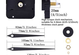 Battery Powered Clock Movements for Sale Mudder Diy High torque Clock Mechanism 3 10 Inch Maximum Dial