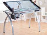 Beechwood Folding Bed Tray with White Laminate top Studio Designs Glass top Futura Drafting Table Kid Spaces Studio