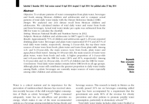 Belgium Vs Mexico 3-3 Highlights Pdf Current Patterns Of Water and Beverage Consumption Among