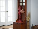 Belham Living Richland Hall Tree Espresso 9701 015 Cherry Entryway Wood Hall Tree Coat Rack Storage Bench