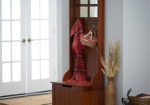 Belham Living Richland Hall Tree Espresso 9701 015 Cherry Entryway Wood Hall Tree Coat Rack Storage Bench