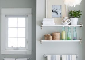 Benjamin Moore Arctic Gray Ikea Shelf Cottage Bathroom Benjamin Moore Arctic